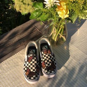 Custom Butterfly Comfy Cush slip on Vans